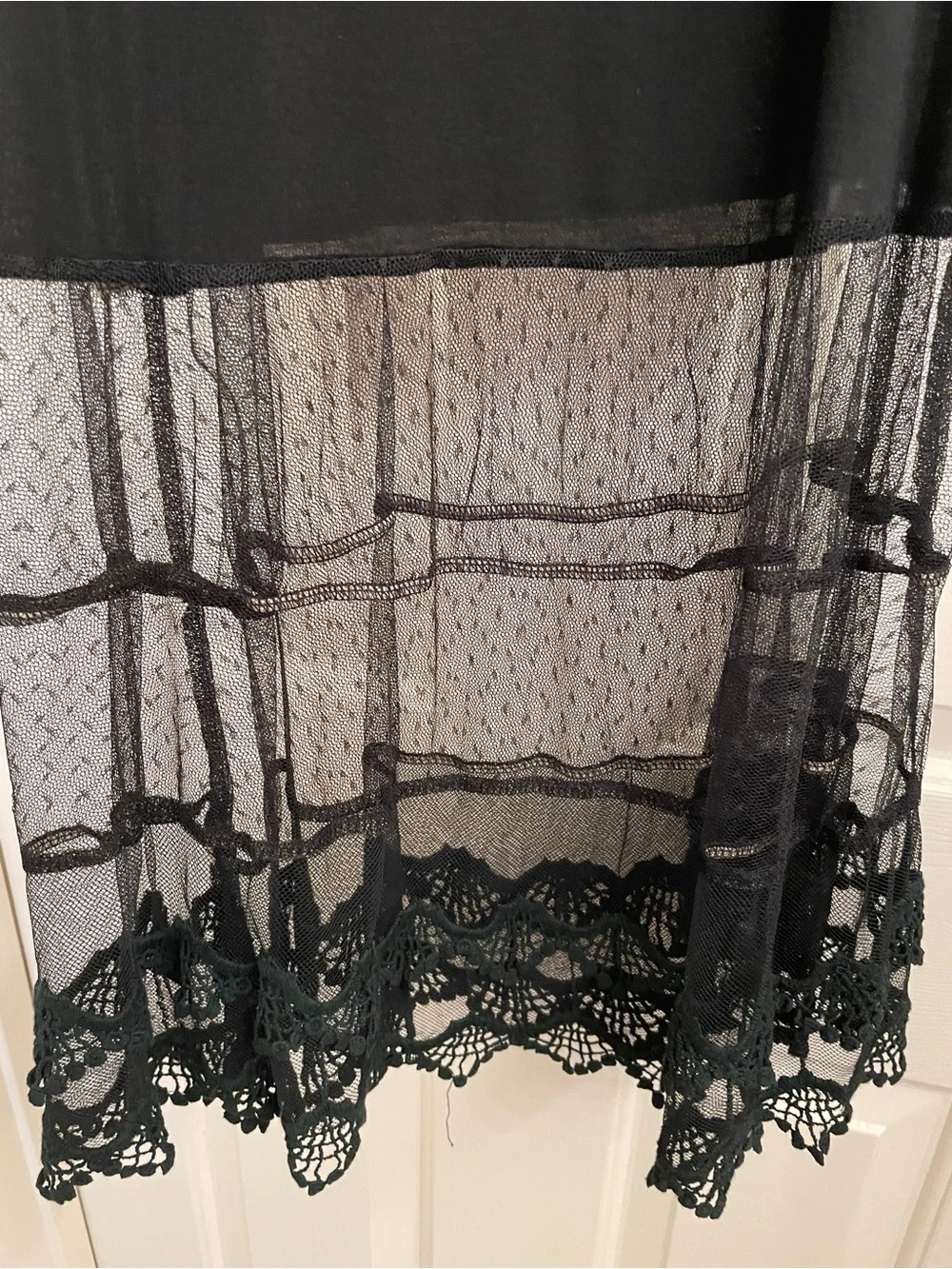 Black Lace Hem Slip Dress from Maui